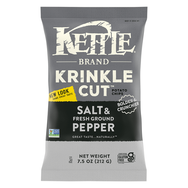 Save on Kettle Brand Krinkle Cut Potato Chips Salt & Ground Pepper