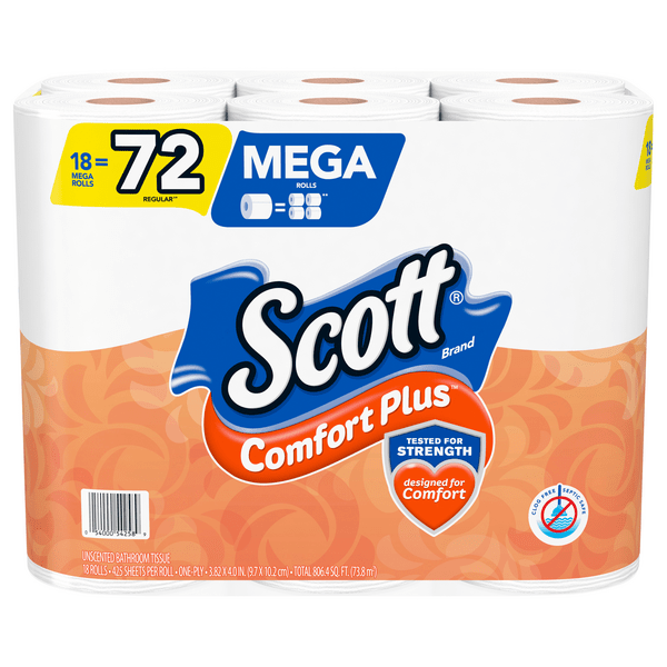 Save on Scott Comfort Plus Mega Roll 1Ply Toilet Paper Unscented Order