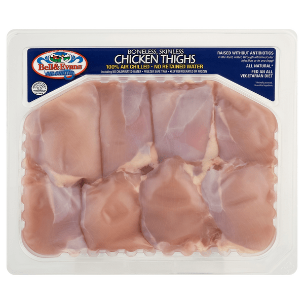 Save on Bell & Evans Air Chilled Chicken Thighs Boneless Skinless Fresh