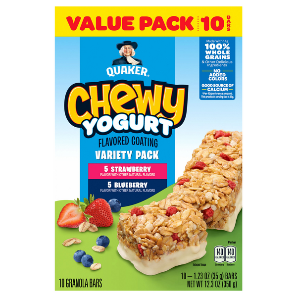 Save on Quaker Chewy Yogurt Granola Bars Variety Pack 10 ct Order