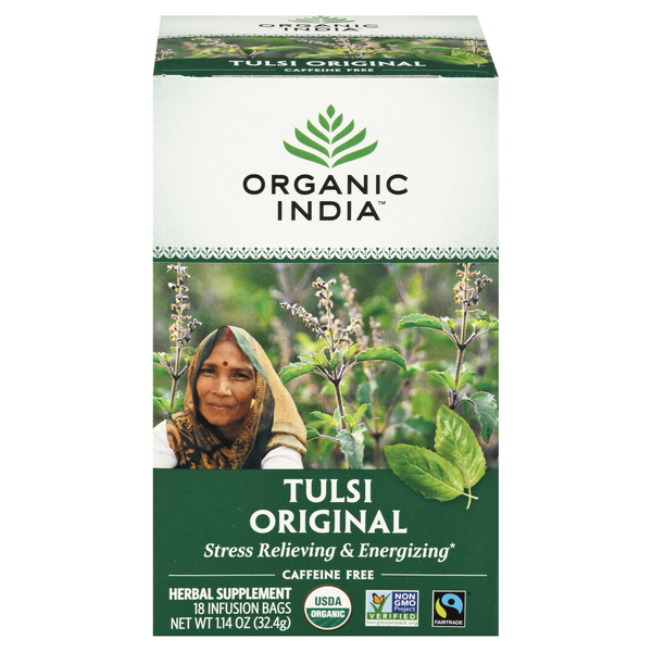 Save on Organic India Tulsi Holy Basil Herbal Supplement Infusion Bags
