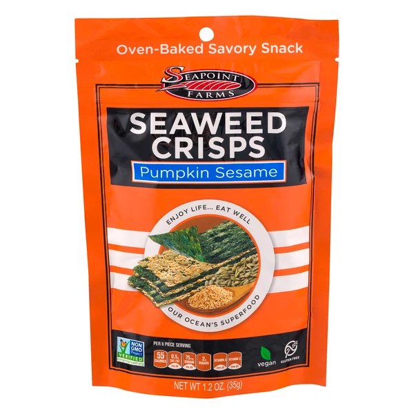 Save on Seapoint Farms Seaweed Crisps Pumpkin Sesame Vegan Gluten Free