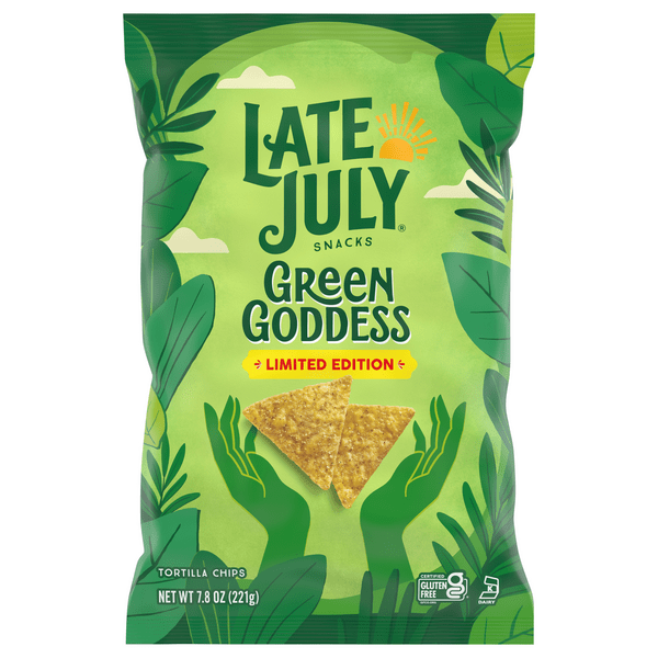 Save on Late July Snacks Tortilla Chips Green Goddess Limited Edition
