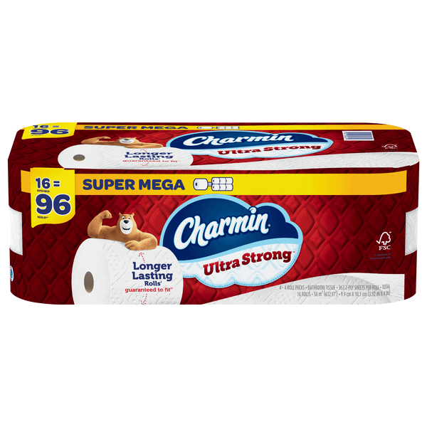 Save on Charmin Ultra Strong Super Mega Roll 2Ply Toilet Paper Order