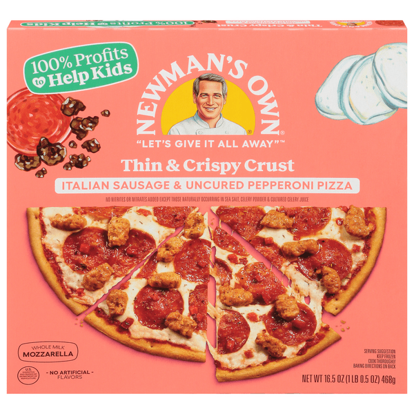 Save on Newman's Own Thin & Crispy Pizza Italian Sausage & Uncured Pepperoni Order Online