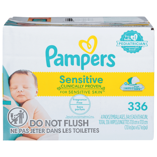 Save on Pampers Sensitive Wipes Fragrance Free 56 ct ea 6 pk Order