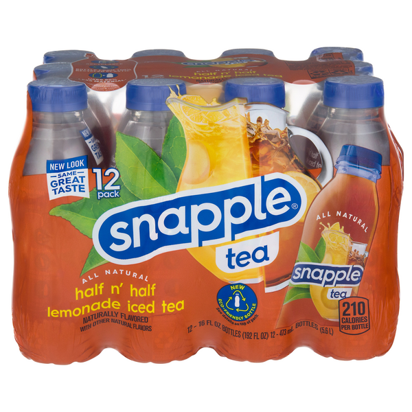 Save on Snapple Half 'n Half Lemonade & Iced Tea 12 pk Plastic Order