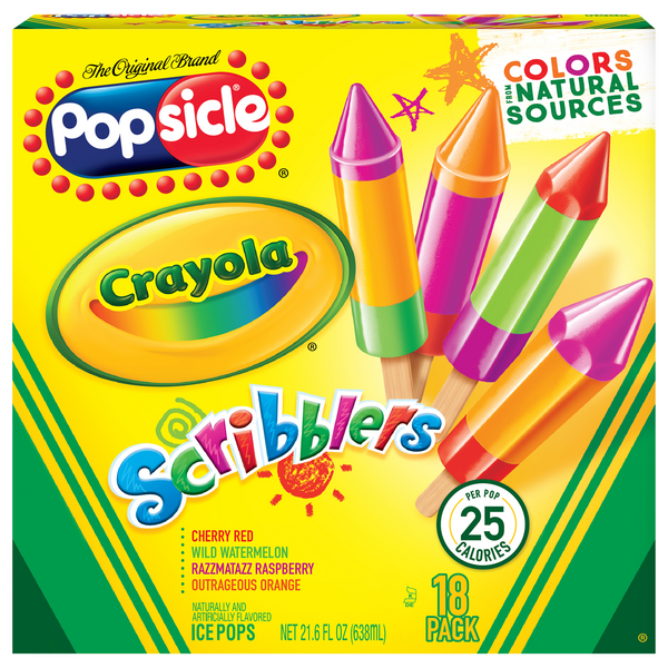 Save on Popsicle Crayola Scribblers Ice Pops Assorted Fruit Flavors