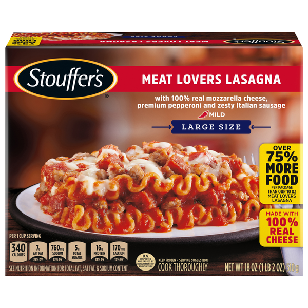 Save on Stouffer's Meat Lovers Lasagna Large Size Order Online Delivery
