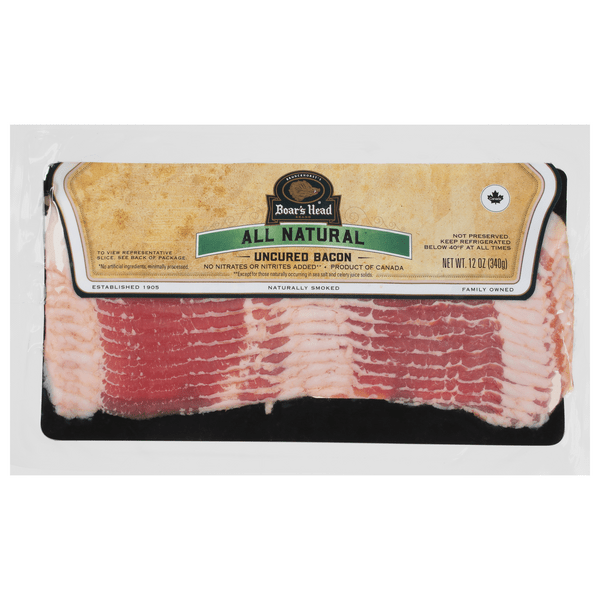 Save on Boar's Head Bacon Uncured Sliced All Natural Order Online