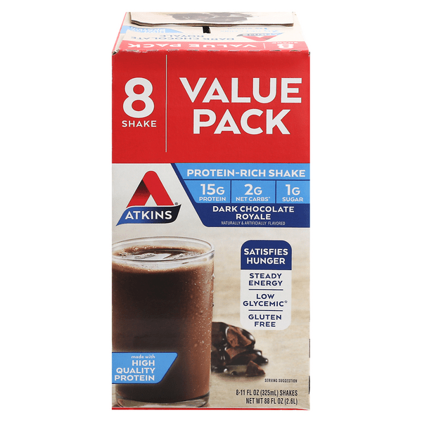 Save on Atkins Protein Shake Dark Chocolate Royale Low Carb Value Pack