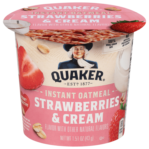 Save on Quaker Instant Oatmeal Strawberries & Cream Order Online