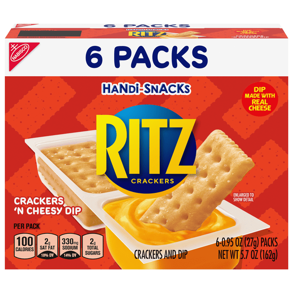 Save on HandiSnacks Ritz Crackers 'n Cheesy Dip 6 ct Order Online