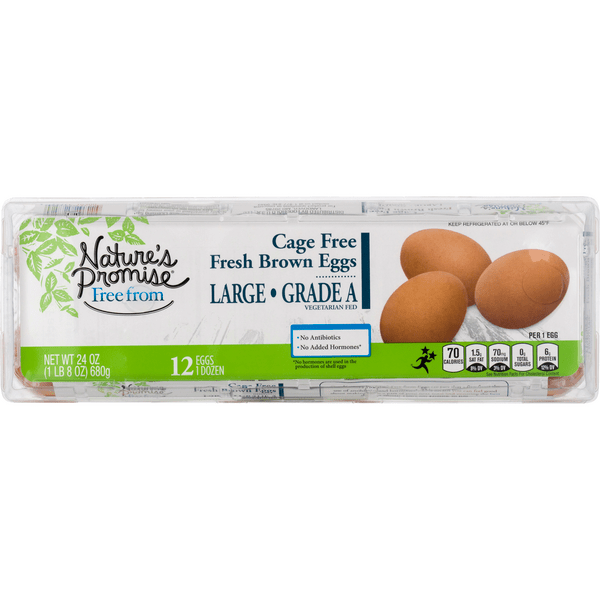Save on Nature's Promise Brown Eggs Grade A Large Fresh Cage Free Order