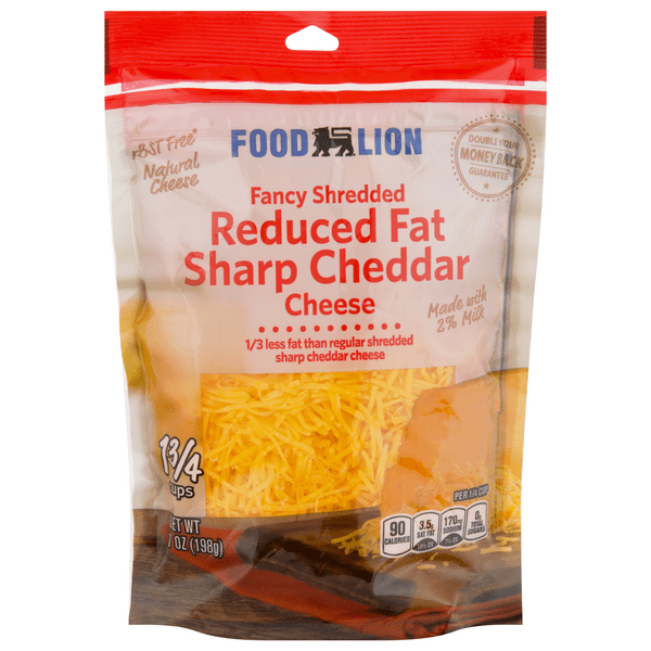 Save on Food Lion Cheddar Cheese Sharp Fancy Shredded Natural Order