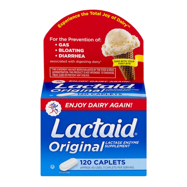 Save on Lactaid Original Lactase Enzyme Supplement Caplets Order Online