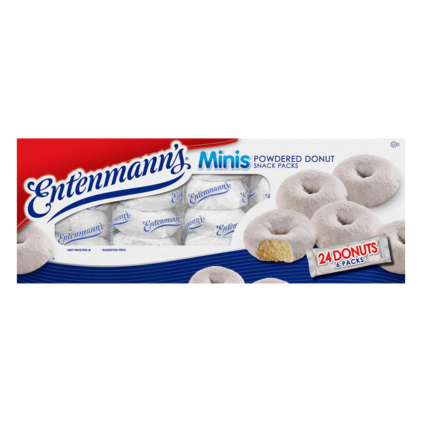 Save on Entenmann's Mini Donuts Powdered Snack Packs 24 ct Order