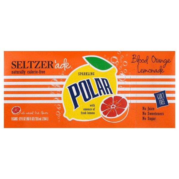 Save on Polar Blood Orange Lemonade Sparkling Seltzer'ade 8 pk Order