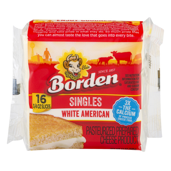 Save on Borden Cheese Singles White American 16 ct Order Online Delivery Stop & Shop