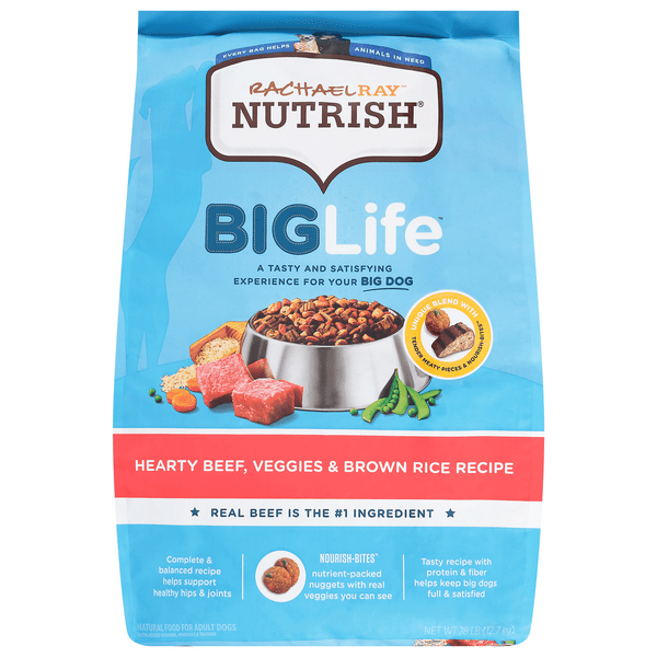 Save on Rachael Ray Nutrish Big Dog Dry Food Beef Veggies & Brown Rice