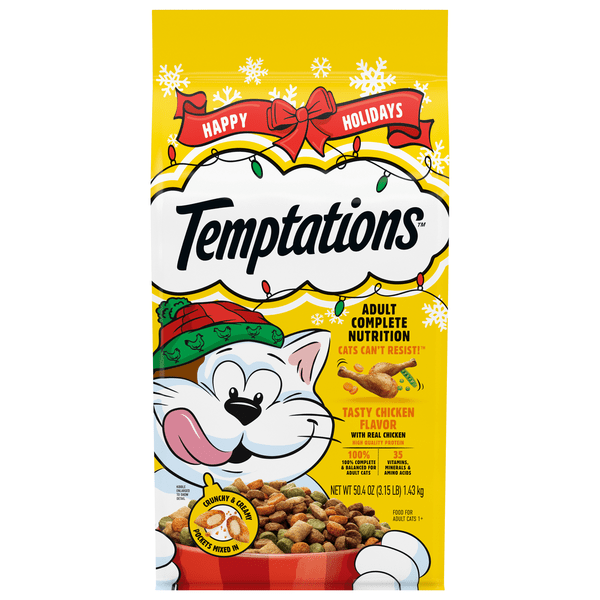 Save on Temptations Happy Holidays Tasty Chicken Flavor Adult Dry Cat