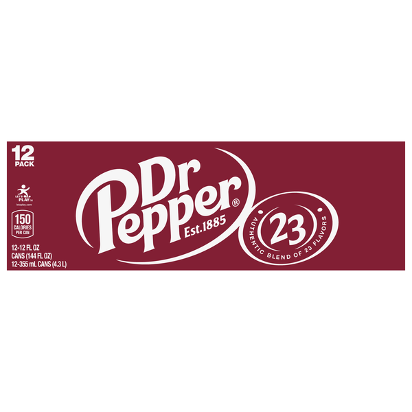 Dr Pepper Strawberries and Cream Soda Pop, 12 fl oz, 12 Pack Cans