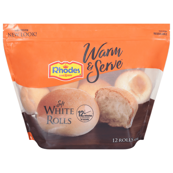 Save on Rhodes Bake N Serv Warm & Serv Soft White Rolls Frozen 12 ct