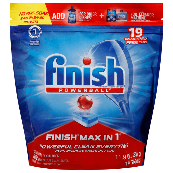 Save on FINISH Powerball Max in 1 Dishwasher Detergent Tablets Order