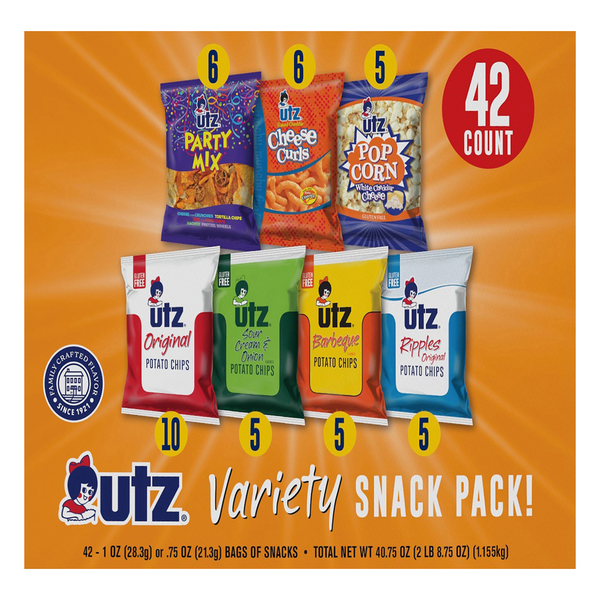 Save on Utz Variety Snack Pack Jumbo 42 pk Order Online Delivery Giant