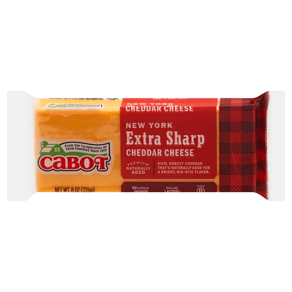 Save on Cabot New York Aged Cheddar Cheese Extra Sharp Yellow Chunk