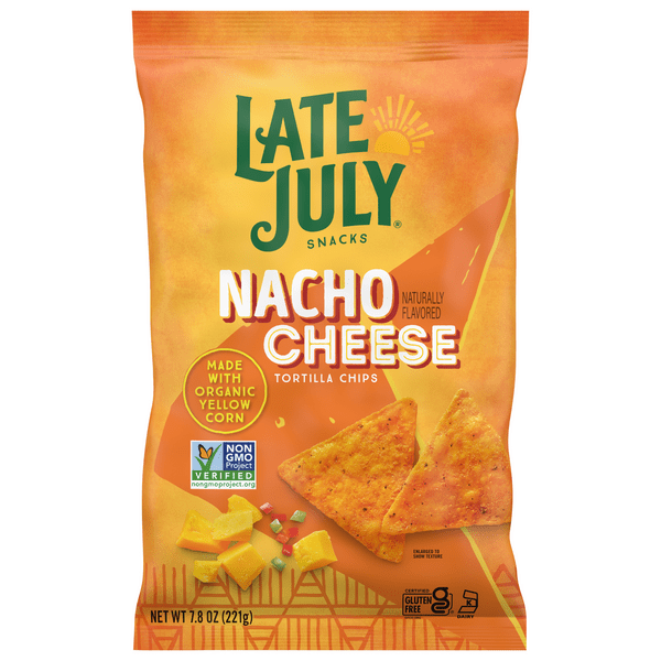 Save on Late July Snacks Tortilla Chips Nacho Cheese Gluten Free Order