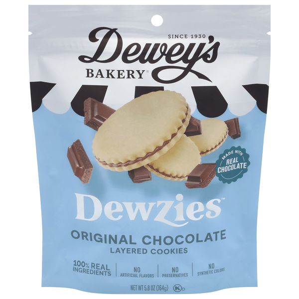 Save on Dewey's Bakery Dewzies Layered Cookies Original Chocolate Order
