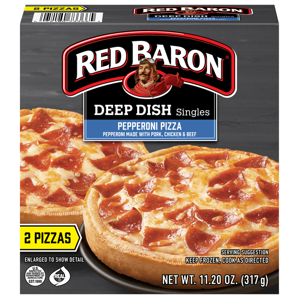 Save on Red Baron Singles Deep Dish Pizza Pepperoni 2 ct Order Online