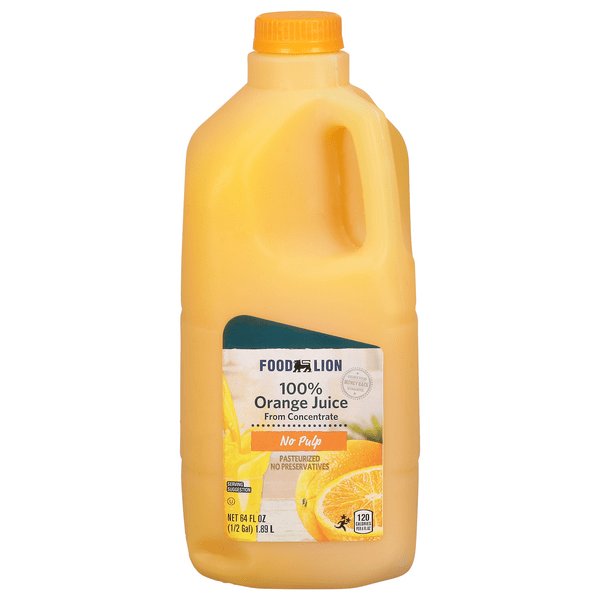 Save on Food Lion 100 Orange Juice From Concentrate No Pulp Order Online Delivery Food Lion