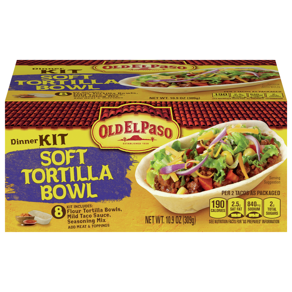 Save on Old El Paso Tortilla Bowl Kit Flour 8 ct Order Online
