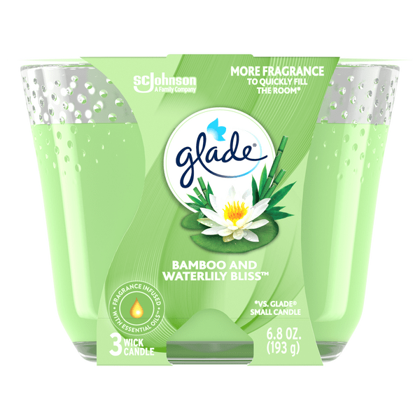Save on Glade 3Wick Candle Bamboo and Waterlily Bliss Order Online
