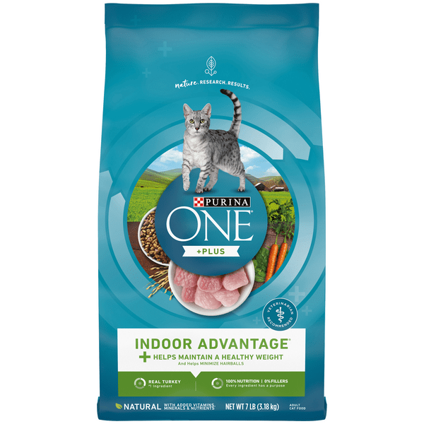 Save on Purina ONE +Plus Indoor Advantage Adult Dry Cat Food Turkey