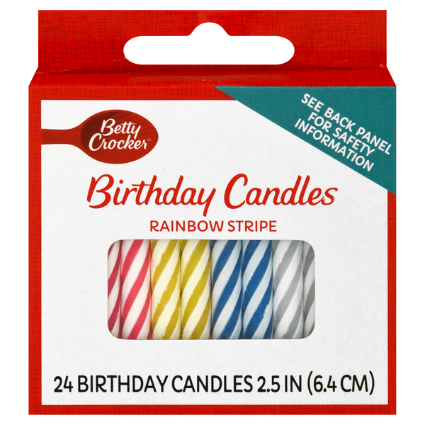 Save on Betty Crocker Birthday Candles Rainbow Stripe Order Online