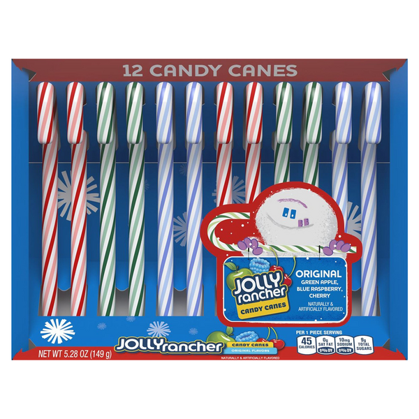 Save on Jolly Rancher Candy Canes Assorted Flavors 12 ct Order Online Delivery Stop & Shop