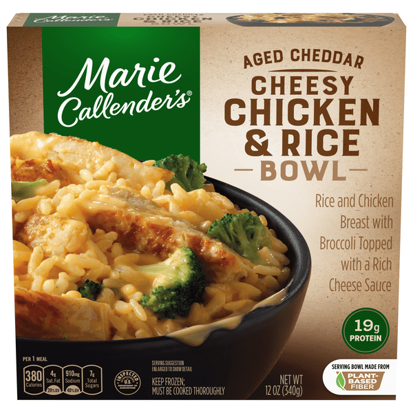 Save on Marie Callender's Aged Cheddar Cheesy Chicken & Rice Bowl Order