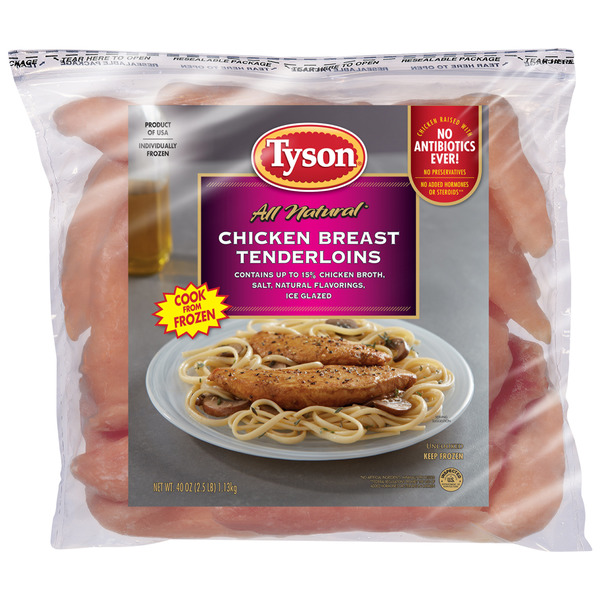 Save on Tyson Chicken Breast Tenderloins All Natural Frozen Order