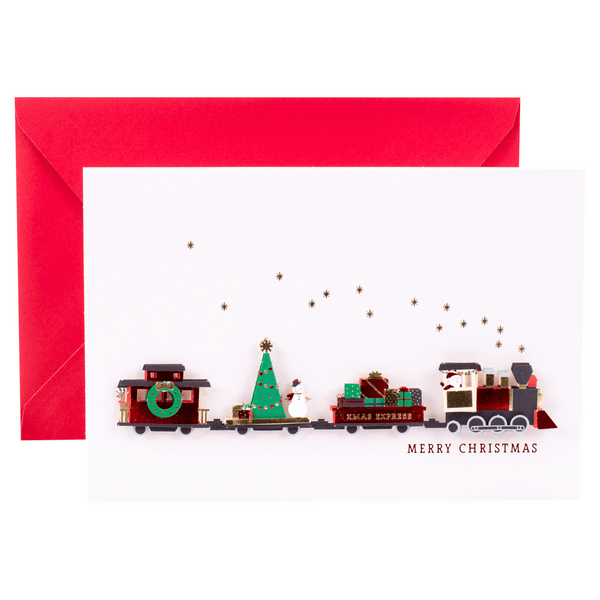 Save on Hallmark Signature Christmas Card (Train) Order Online Delivery