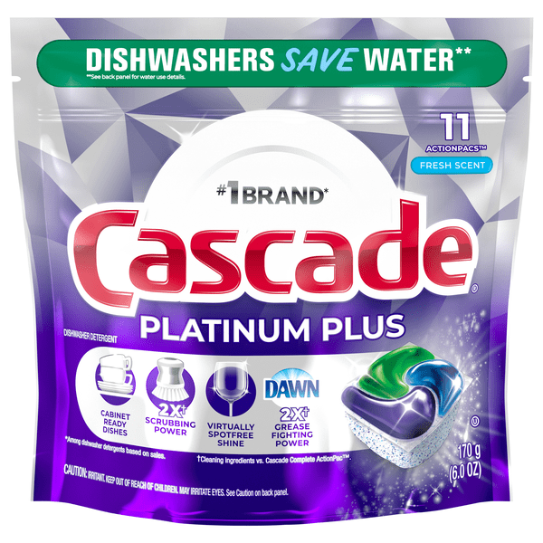 Save on Cascade Platinum Plus Fresh Scent Dishwasher Detergent