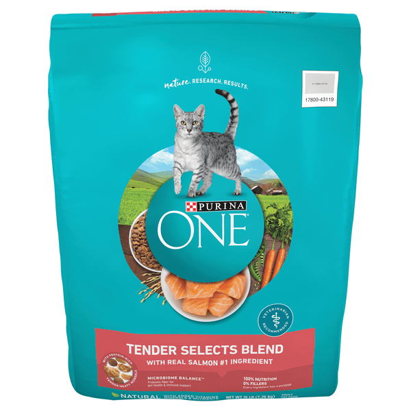 Save on Purina ONE Tender Selects Blend Natural Real Salmon Adult Dry