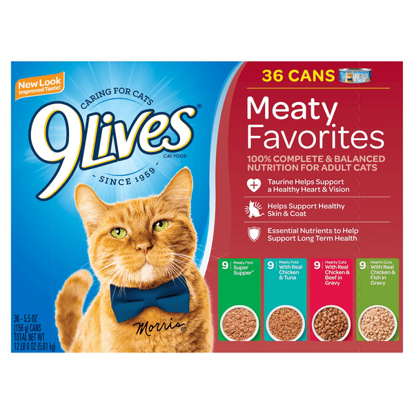 Save on 9Lives Wet Cat Food Meaty Favorites Variety Pack 36 ct Order