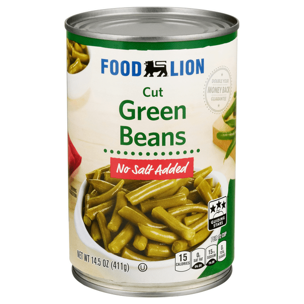 Save on Food Lion No Salt Added Cut Green Beans Order Online Delivery