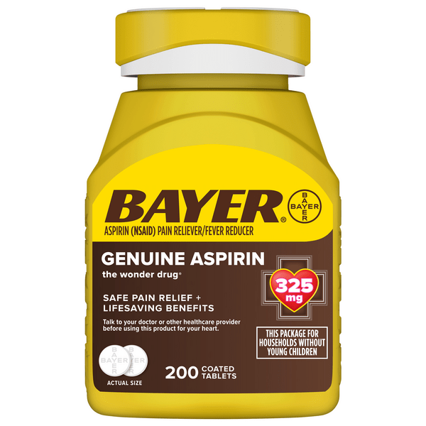Save on Bayer Aspirin Pain Relief 325 mg Tablets Order Online Delivery