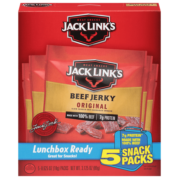 Save on Jack Link's Meat Beef Jerky Original Snack Packs 5 ct Order