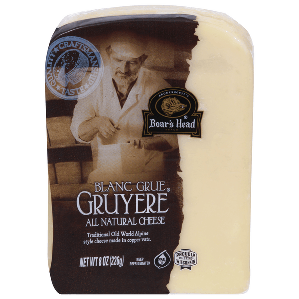 Save on Boar's Head Gruyere Cheese Blanc Grue Chunk Order Online
