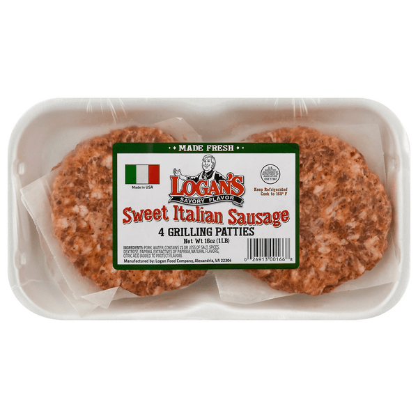 Save on Logan's Sausage Sweet Italian Grilling Patties 4 ct Order